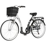 Visitor bicikl city vintage 26" alu 18" v-brake 6 brzina 155-178cm (s/m) belo crni 1262102 | Eponuda.com