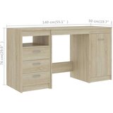  Radni stol boja hrasta sonome 140 x 50 x 76 cm od iverice | shoptok.hr