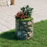 vidaXL Okrogla visoka greda gabion pocinkano jeklo Ø50x50 cm | Shoptok.si