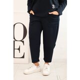 Kesi Włoski Women's Plus Size set butter sweatshirt and pants with pockets navy | Shoptok.si