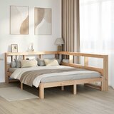 vidaXL Knjižna postelja brez vzmetnice 140x200 cm trdna borovina | Shoptok.si