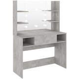 vidaXL Stolić za šminkanje LED 100 x 40 x 135 cm MDF siva boja betona | shoptok.hr