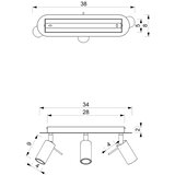 SPOT svetiljka PRESTON 3xGU10/MR11/40W/230V crna | Eponuda.com