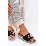 Boto Women's Platform Sandals With Glitter And Gold Decoration Black Rilirea | Shoptok.si