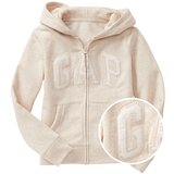 GAP Beige Girls' Sweatshirt Logo zip hoodie in fleece | ePonuda.com