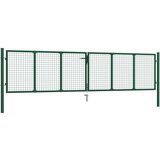 vidaXL Mrežasta vrtna vrata iz jekla 400x100 cm zelena | Shoptok.si
