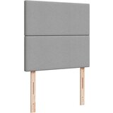 vidaXL Box spring postelja z vzmetnico svetlo siv 100x200 cm blago | Shoptok.si