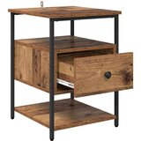 vidaXL Noćni ormar Staro drvo 40 x 42 x 56 cm Konstruirano drvo | shoptok.hr