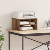 vidaXL Stojalo za tiskalnik Staro les 40x32x22,5 cm Izdelano iz lesnih vlaknin | Shoptok.si