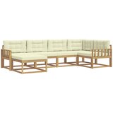 vidaXL Zunanja garnitura za sedenje 5 pcs Bela in krem Poliester, (5000279762) | Shoptok.si