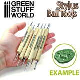 Green Stuff World Metal Ball Stylus Sculpting Tool Set x8 | Set metalnih kugličastih alata za modeliranje x8 | Eponuda.com