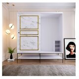 Hanah home ormar Martin 190 White Black Gold | Eponuda.com