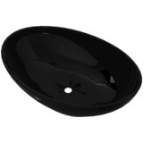 Maison Chic Luksuzni keramični ovalni Umivalnik - Kopalna umivalnik - Lavabo črne barve dimenzije 40 x 33 cm, (21669674) Cene
