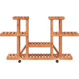  Stalak za cvijeće s kotačima 110x25x78 cm od masivne jelovine | shoptok.hr