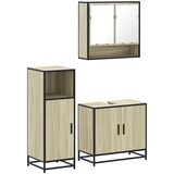  3-dijelni set kupaonskog namještaja boja hrasta sonome drveni | shoptok.hr