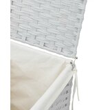  Košara za rublje s poklopcem bijela 46x33x60 cm od poliratana | shoptok.hr