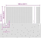 vidaXL Vrtna ograja Set 2 Siva Kovina s plastično oblogo 10 x 1 meter | Shoptok.si