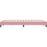Box spring postelja brez vzmetnico roza 140x220 cm žamet, (21792065) | Shoptok.si