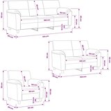  Set sofe 3 kom. Krem Baršun | shoptok.hr