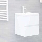 vidaXL Omarica za umivalnik bela 41x38,5x45 cm iverna plošča | Shoptok.si