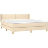  Krevet s oprugama i madracem krem 180x200 cm od tkanine | shoptok.hr