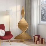 vidaXL Božična drevesa z stojalom Rjava 180 cm Trdna borovina | Shoptok.si
