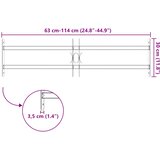  Rešetka za sigurnost prozora s 2 prekrižena nosača 63-114 cm | shoptok.hr