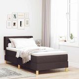Box Postelja z vzmetnico Temno rjava 190 x 90 cm Poliester, (5000126902) | Shoptok.si