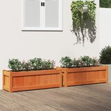 Maison Chic Vrtno cvetlično korito - Cvetlični Lonec 2 kosa voščeno rjava trdna borovina, (21790133) | Shoptok.si