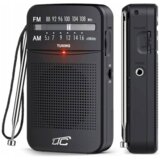 Ltc am/fm žepni radio na baterije črn u