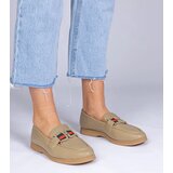 Gemre Green eco-leather moccasins with Kalenda ornament | shoptok.hr
