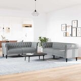  Kauč za dnevni boravak 2 pcs Svijetlo siva | shoptok.hr