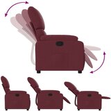 Naslonjač od tkanine crvena boja vina | shoptok.hr
