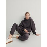 Reserved Bombažna jopa s kapuco - Siva | Shoptok.si