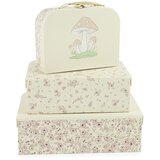 bieco Komplet treh kartonastih kovčkov - košuta Ella - vintage flowers | Shoptok.si