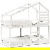vidaXL Pograd s streho bel 90x190 cm trdna borovina, (21243163) | Shoptok.si