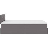  Otomanski krevet s madracima i LED sivi 120x190cm umjetna koža | shoptok.hr