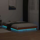 vidaXL LED okvir kreveta voštano smeđi 120x190 cm od masivne borovine | shoptok.hr
