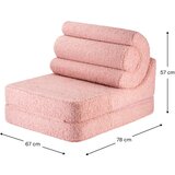 Wigiwama Rožnat otroški fotelj iz tkanine bouclé Flipster – | Shoptok.si