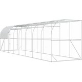  Kavez za piletinu uz zid Srebrna 800 x 200 x 215 cm | shoptok.hr