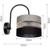  Zidna lampa CORAL 1xE27/60W/230V crna/siva | Eponuda.com