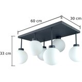  Plafonski luster DEA 6xE14/60W/230V crna/bela | Eponuda.com