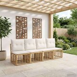  4-sedežni vrtni sofa brez naslonov 4 pcs Naravna poli ratan, (5000240817) | Shoptok.si