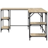  Radni stol boja hrasta sonome 139x139x75 cm konstruirano drvo | shoptok.hr