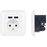 utičnica sa USB priključkom, francuski tip, 250V/16A