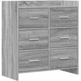 vidaXL Kreveta Siva Sonoma 75 x 33 x 80 cm Konstruirano drvo - Siva Sonoma | shoptok.hr