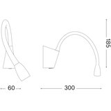 Ideal Lux led fleksibilna lampica goose LED/3W/230V cri 90 crna | Eponuda.com