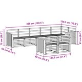  Set vanjskih sofa 8 kom. Prirodna Poliester | shoptok.hr