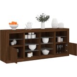 vidaXL Komoda s LED svjetlima boja smeđeg hrasta 163x37x67 cm Cijene