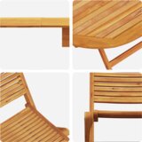 vidaXL 9-delni vrtnarski jedilni set iz trdnega lesa akacije | Shoptok.si